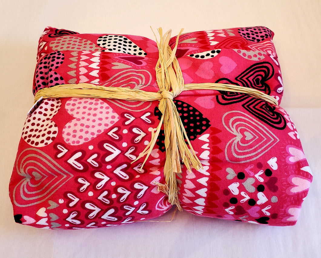 Aromatherapy Hot Pack Bright Pink with Hearts