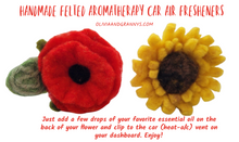 Load image into Gallery viewer, Handfelted All Natural Car Air Freshener
