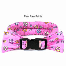 Load image into Gallery viewer, mixed blue paws dog collar, calm me down dog collar, herbal calming dog collar, calming herbal dog collar, anti-anxiety dog collar, all natural herbal dog collar, calm me down dog collar, calm me down cat collar, herbal cat collar, anti-anxiety cat collar, anti-stress dog collar, anti-stress cat collar, calming cat collar, calming dog collar, calm me down herbal collar, pink paw prints dog collar

